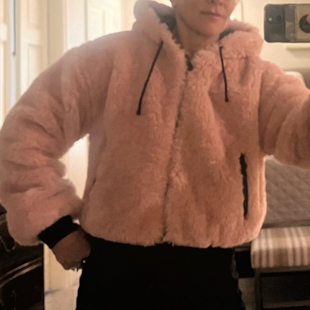 Blanc Noir faux fur coat